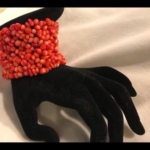 Red Coral Stretch Bracelet